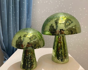 Mirrored glass brick mushroom disco ball living room ornaments|Various colors | Various sizes