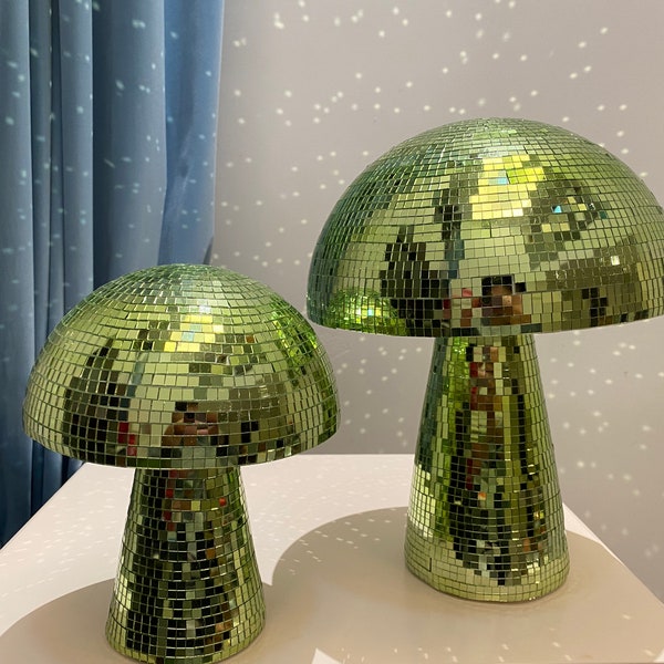 Mirrored glass brick mushroom disco ball living room ornaments|Various colors | Various sizes