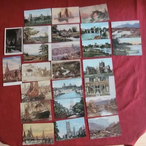 Fantastische verzameling van 25 Engelse topografische ansichtkaarten uit het begin van de 20e eeuw