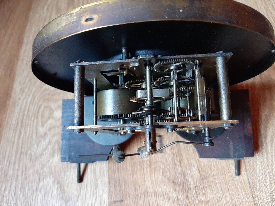 Superb antique Gustav Becker wall clock movement and parts Etsy