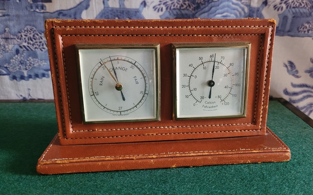 Lovely Vintage Desktop Barometer and Thermometer Etsy