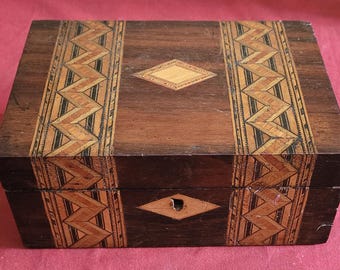 イギリス ヴィンテージ 紙箱 H736 Vintage Brown Men's Jewelry Box With Tan Felt Interior