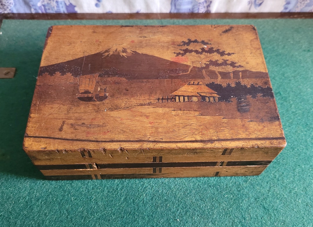 Antique Japanese Puzzle Box Etsy