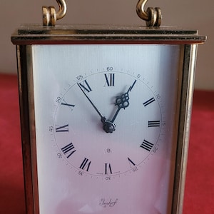 Fabulous vintage mid century Swiss Imhof carriage clock