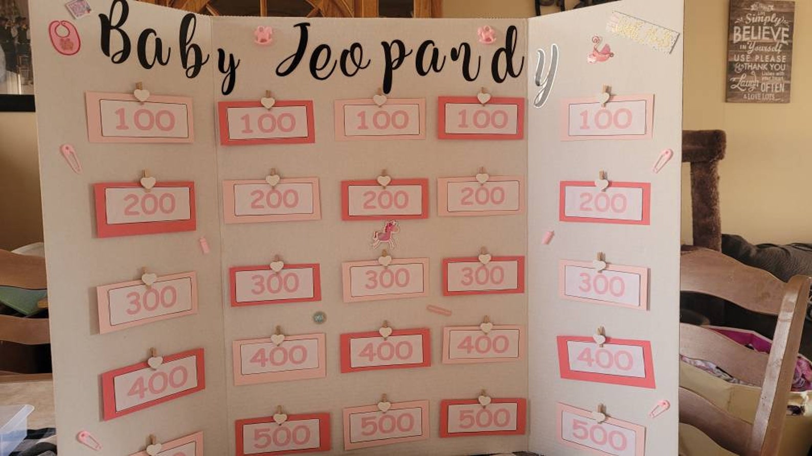 Baby Jeopardy Baby Shower Game Etsy