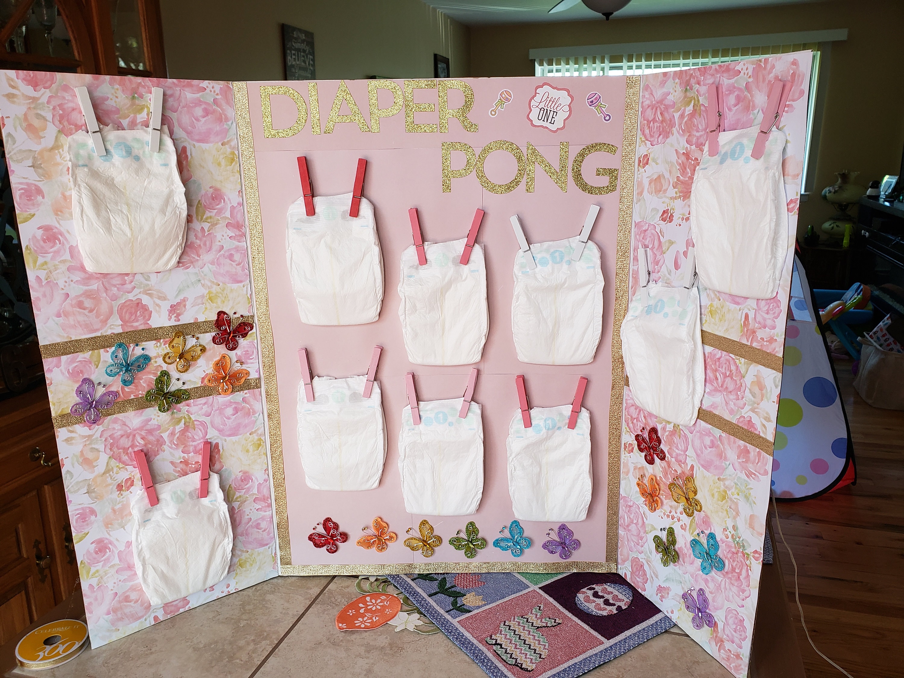 Diaper Pong Baby Shower Game Etsy