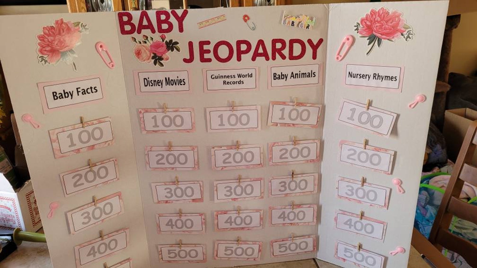Baby Jeopardy Baby Shower Game Etsy