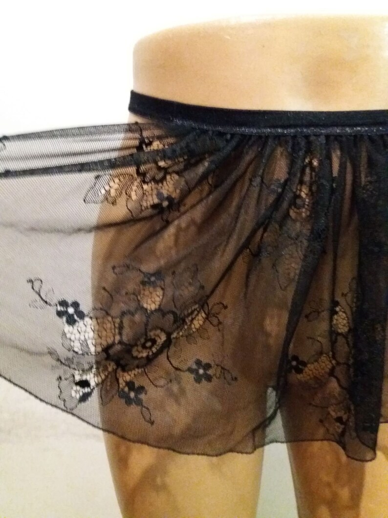 Black lace mesh transparent loincloth / Men panties/ Beach Etsy