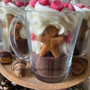 Bougie gourmande Bougie chantilly Bougie parfumée chocolat praliné Bougie chocolat chaud guimauve pain d epices idée cadeau noel