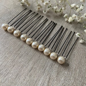 10 pearly pearl bun pins bridal hairstyle wedding hairstyle bridal chignon wedding bridal boho wedding boho accessories image 2