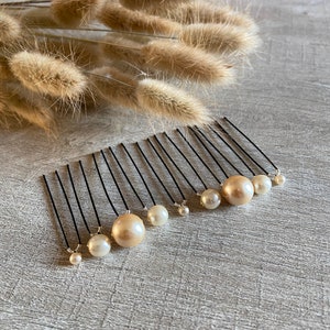 9 épingles chignon perle nacrée ivoire Accessoires coiffure mariée mariage image 1