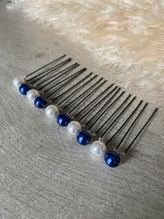 PEARL PIN NAVY BLUE PEARL PIN NAVY BLUE