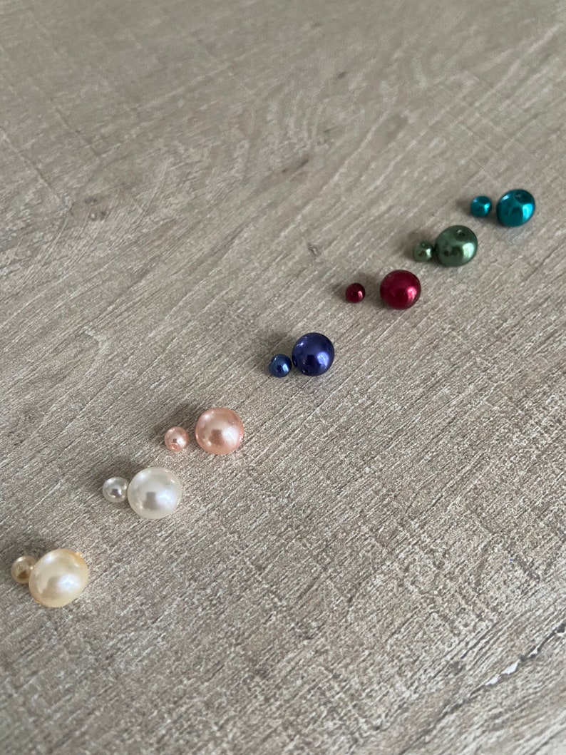 Roségold-Set, Elfenbein-Perlen-Ohrringe, Halskette, Armband, Hochzeitsschmuck, Brautschmuck Bild 9