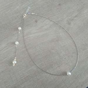 Bridal necklace and backless pendant jewel fine chain ivory pearly beads costume jewelry wedding jewelry bridal jewelry