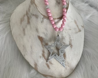 Stainless 316L surgical steel plated Silver Star pendant