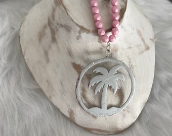 Palm stainless 316L surgical steel plated Silver Pendant