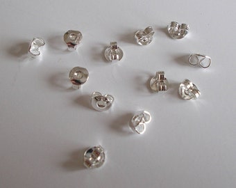 1 lot de 10 embouts pour boucles d'oreilles en argent 925