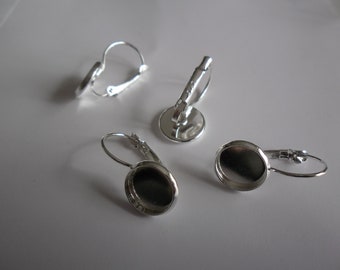 1 lot de 4 supports dormeuses pour boucles d'oreilles en argent 925