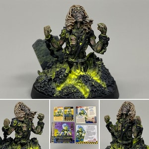 Iron Maiden Undead Eddie For Zombicide Pack #1. Miniature peinte Live After Death avec cartes de jeu. Peut être joué avec Zombicide et Cthulhu.