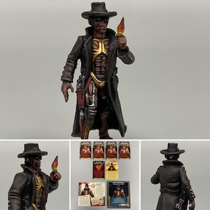 Iron Maiden Kopfgeldjäger Eddie Für Zombizid Pack #2. Stranger In A Strange Land Miniatur mit Spielkarten bemalt.