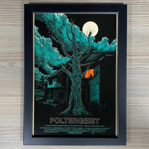 Poltergeist Framed Art. Horror, Mondo, Steven Spielberg, Tobe Hooper