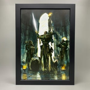 Dark Angels Gerahmtes Kunst Adeptus Astartes Space Marines Azrael Großmeister Games Workshop Warhammer 40.000 40K Blacklibrary