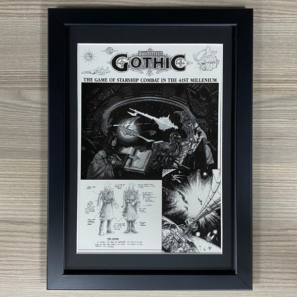 Space Fleet Framed Art Battlefleet Gothic Imperial Fleet Officer Jeux Workshop Warhammer 40,000 40K Black Library