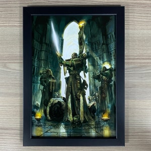 Dark Angels Gerahmtes Kunst Adeptus Astartes Space Marines Azrael Großmeister Games Workshop Warhammer 40.000 40K Blacklibrary