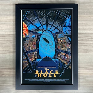 The Black Hole Framed Art. Sci-Fi, Fantasy, Movie Poster, Walt Disne,y Sci Fi, Space Exploration