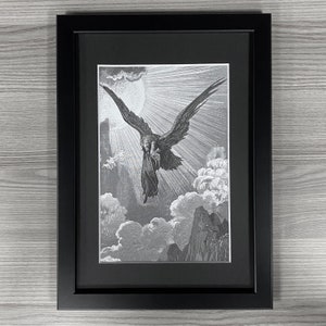 Gustave Dore Framed Art. Dante And The Eagle, Dante&#39;s The Divine Comedy Inferno