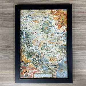 A Lenda dos Cinco Anéis Arte emoldurada As Terras do Leão e as Províncias Imperiais Rokugan L5R Jogo de Cartas Vivo
