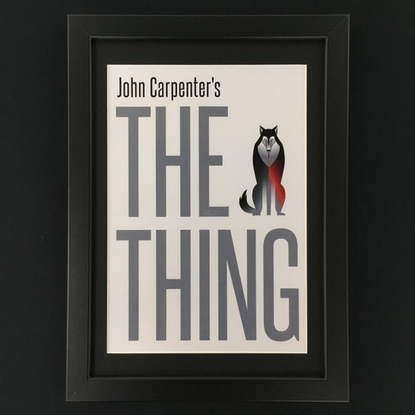 The Thing Framed Movie Poster Art John Carpenter Kurt Russell Ennio Morricone Pulp Sci-Fi Fantasy Horror
