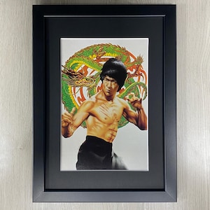 Framed Chris Achilleos, Bruce Lee Enter The Dragon Art. 1973 Martial Arts Film