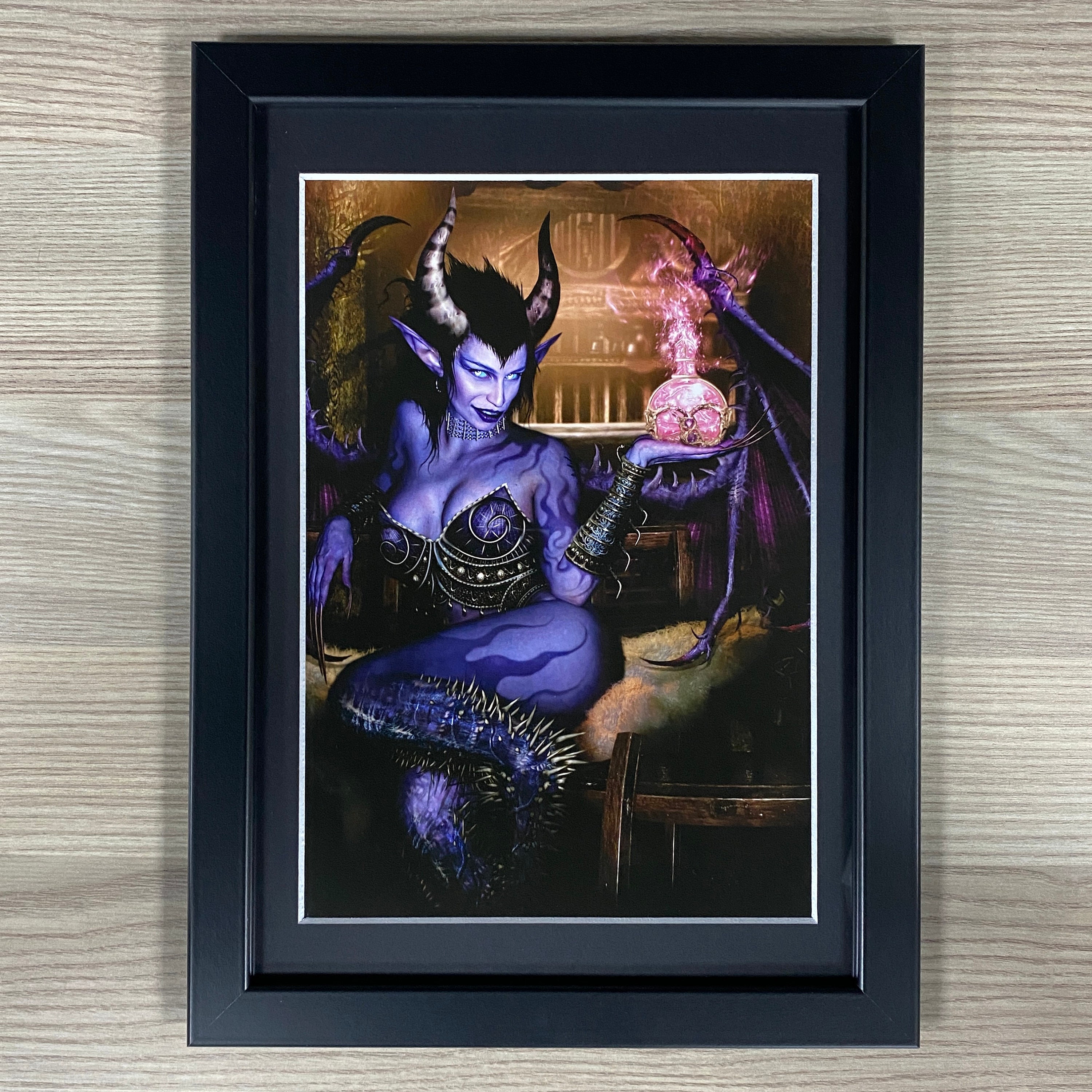 Succubus Demon World Of Warcraft Framed Art Clint Langley The Love Potion WOW Blizzard Entertainment