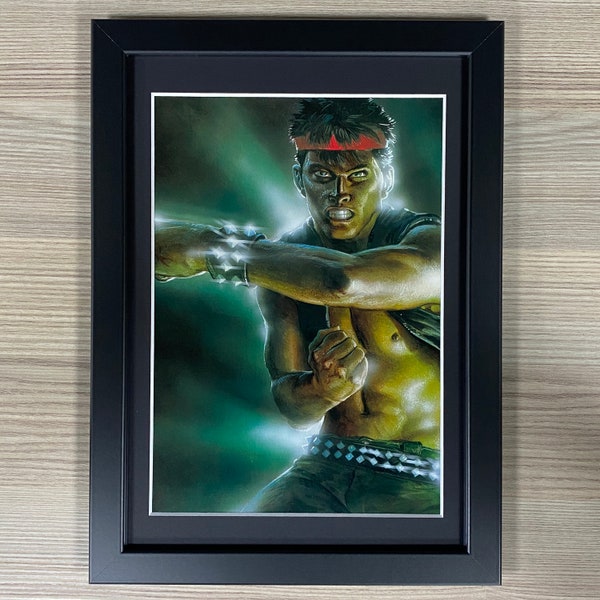 Oliver Frey Framed Art Sci-Fi Fantasy Classic Computer And Video Games Crash Magazine Cover ZX Spectrum Renegade Amiga Format