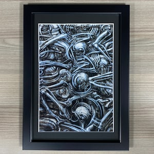 H.R. Giger Framed Art Pulp Sci-Fi Fantasy Classic Biomech Figuratism Alien Prometheus