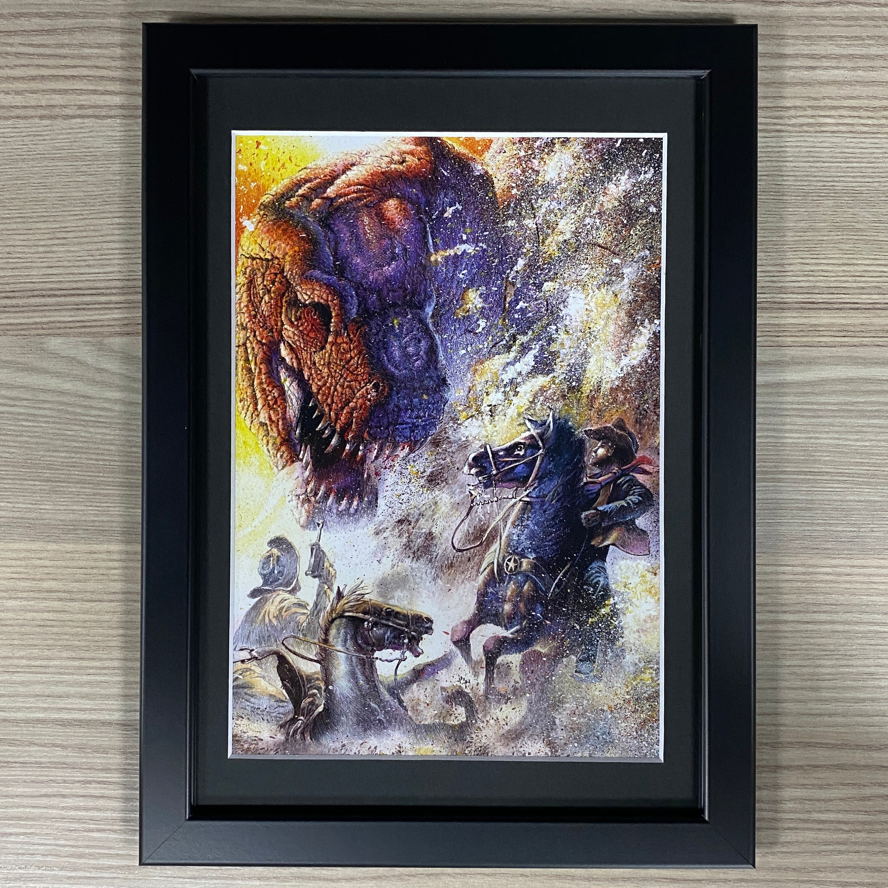 2000 AD Framed Art Flesh Dinosaurs Cowboys Pulp Sci-Fi Fantasy Comic Book