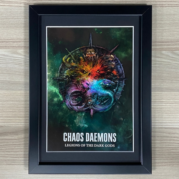 Chaos Daemons Framed Art Crest Legions of the Dark Gods Chaos Games Workshop Warhammer 40,000 40K Black Library