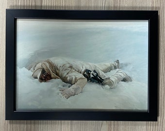 Luke Skywalker Star Wars Framed Art Hoth Movie Poster Pulp Sci-Fi Fantasy Horror Jedi Visions Legends the Empire Strikes Back