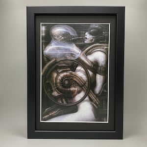 Biomechanoid H.R. Giger Framed Art. Sci-Fi, Fantasy, Biomechanical