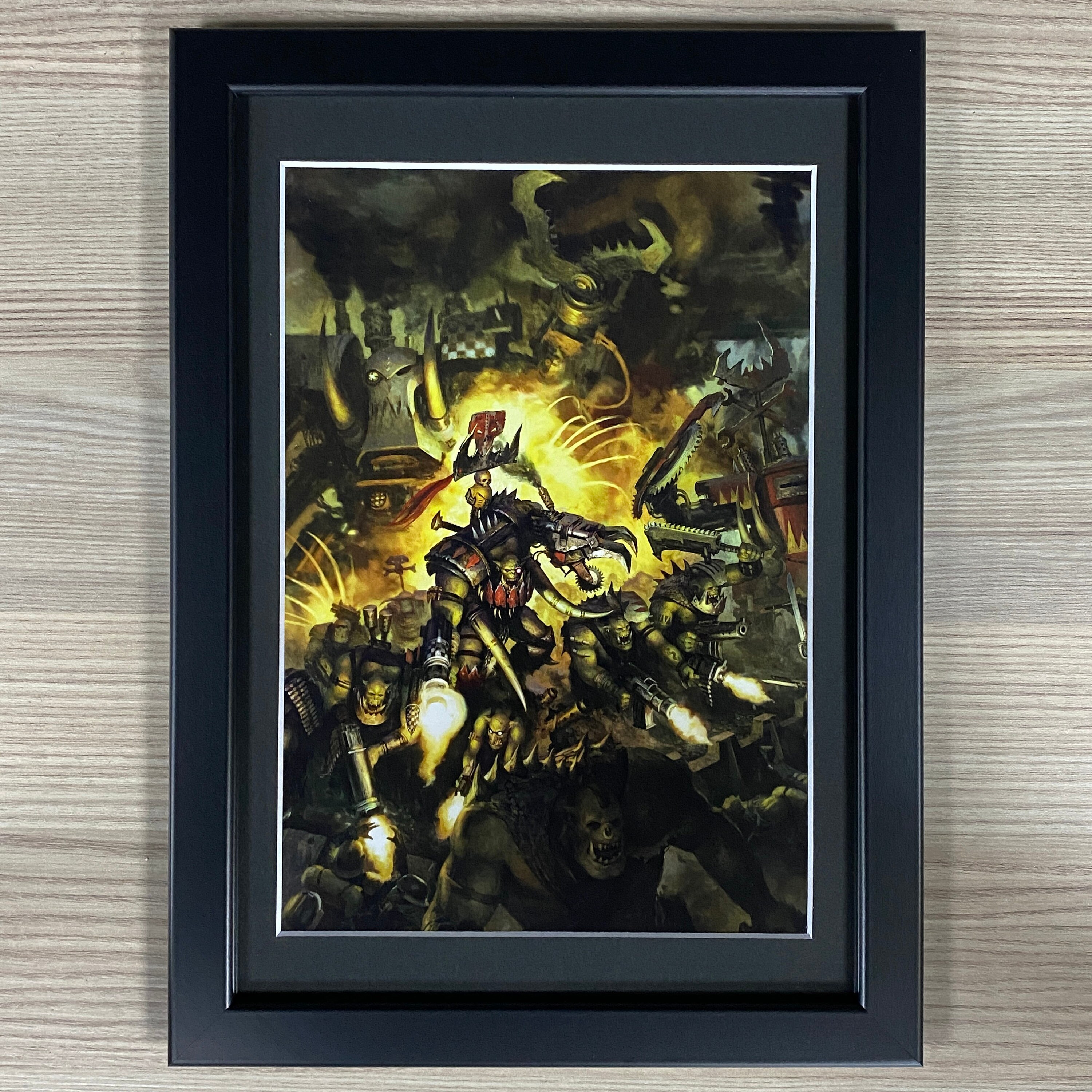 Ork Warboss Framed Art Waaagh!! Orks Deff Dredd Boyz Ork Dakka Games Workshop Warhammer 40,000 40K Black Library