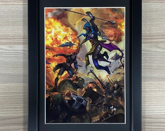 Harlequin Solitaire Framed Art Shadowseer Eldar Aeldari Games Workshop Warhammer 40,000 40K Black Library