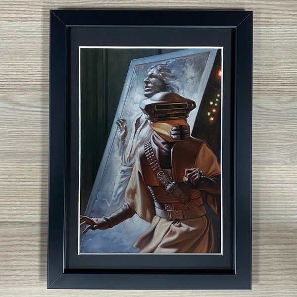 Boushh Star Wars Framed Movie Art Return of the Jedi Han Solo Carbonite Poster Pulp Sci-Fi Fantasy Horror Visions Alternate Legends