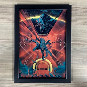 Aliens Framed Movie Poster Art Ellen Ripley James Cameron Xenomorph Colonial Marines Sci-Fi Horror Alien 1986 Newt