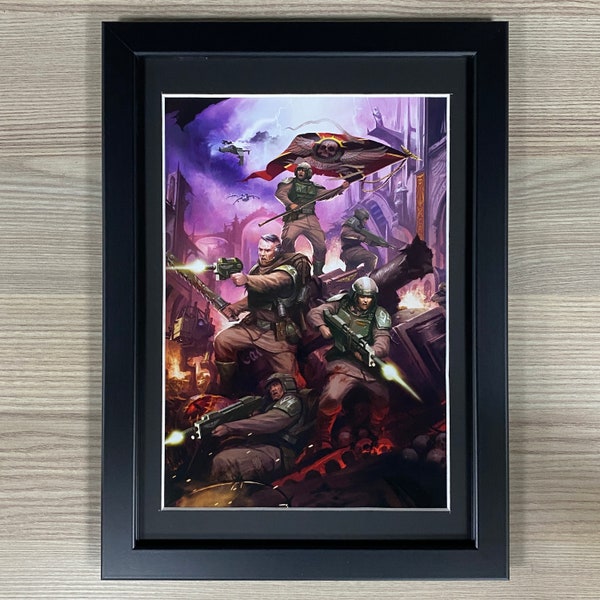 Astra Militarum Framed Art Cadia Stands Cadian Guardsmen  Imperial Guard Armageddon Games Workshop Warhammer 40,000 40K Black Library