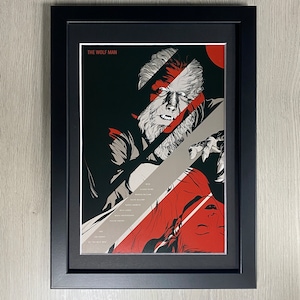 The Wolf Man Framed Art. Horror, Mondo, Werewolf, Lon Chaney, Universal Monsters