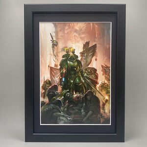 Dark Angels gerahmte Kunst. Adeptus Astartes, Space Marines, Warhammer 40.000, 40K, Games Workshop