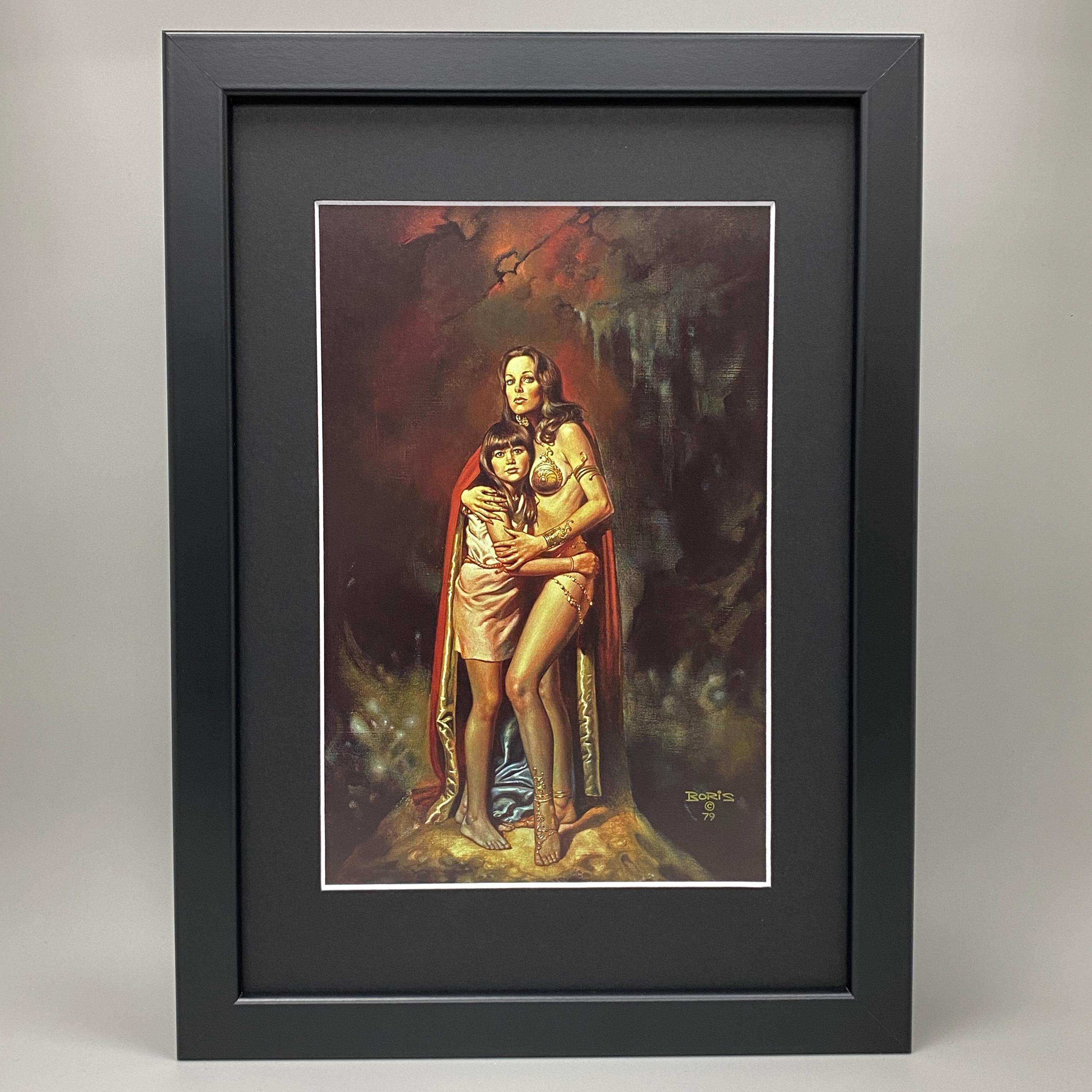 Boris Vallejo Framed Vintage Fantasy Art. Never Fear. 1979.
