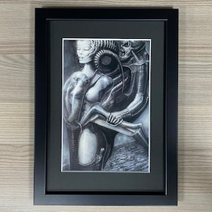 H.R. Giger Framed Art. Sci-Fi, Fantasy, Biomech, Biomechanical, Alien