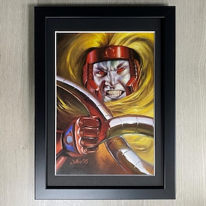 Julie Bell Framed Art. Omega Red, X-Men, Marvel